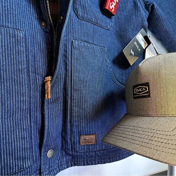 RVCA® | CHAINMAIL PLUS JACKET & HAT | COMBO | Mens M | NWT - Picture 3 of 15